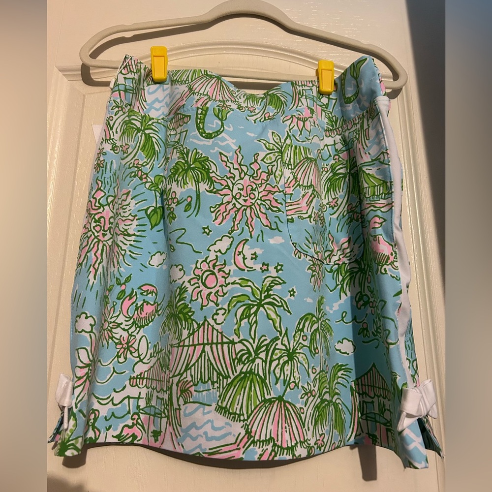 SOLD Lilly Pulitzer MONICA SKORT UPF 50+ S Sunbather's Bliss Freshwater Blue